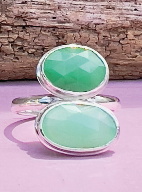 Bague double vert d’eau